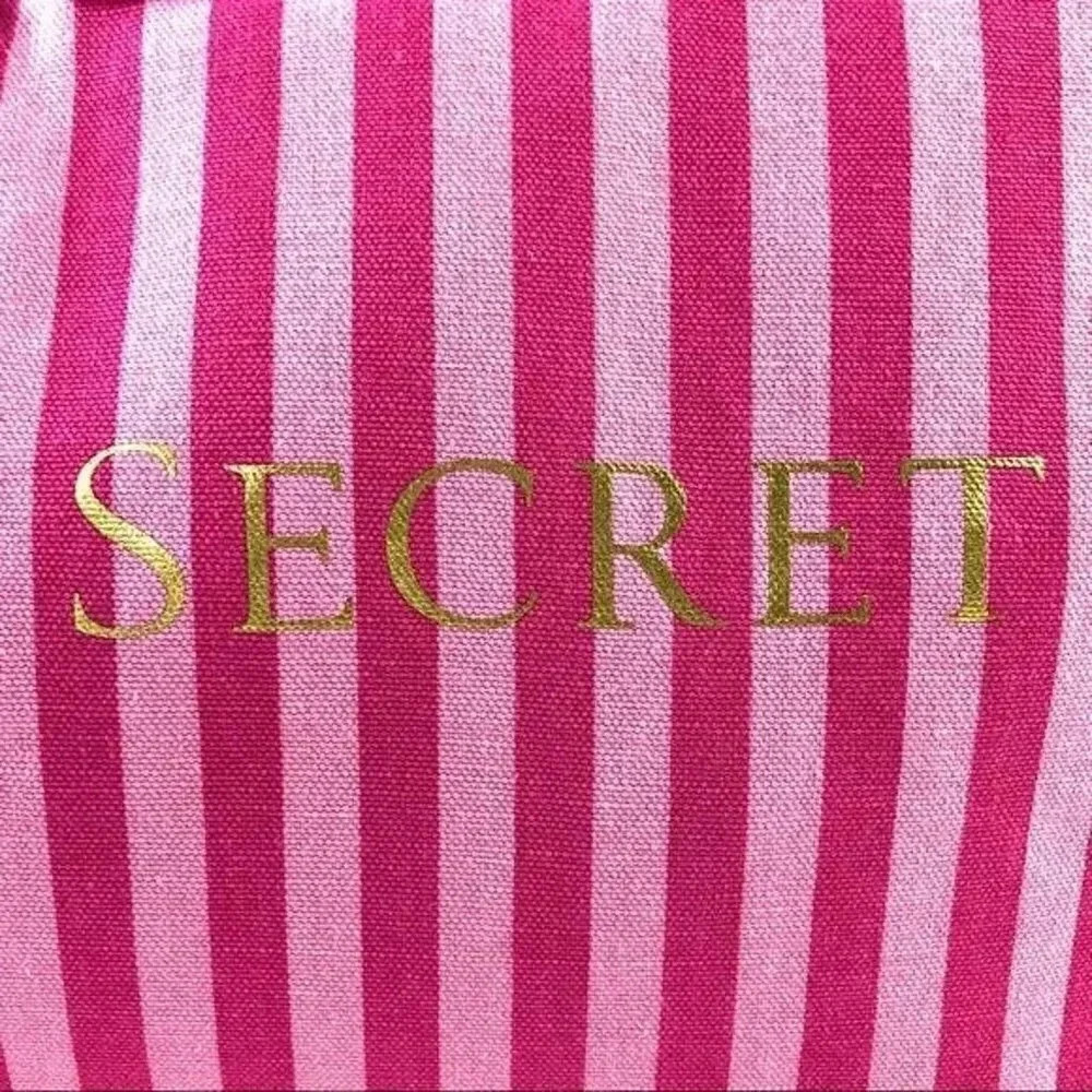 Victoria’s Secret Icon Pink Stripe Weekender Large Duffle Bag - Picture 6 of 12